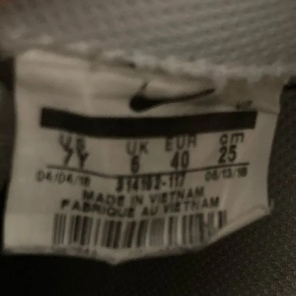 Nike Air Force 1 Low Triple White GS 314192-117 Size 7Y/ hand painted shoes ^..