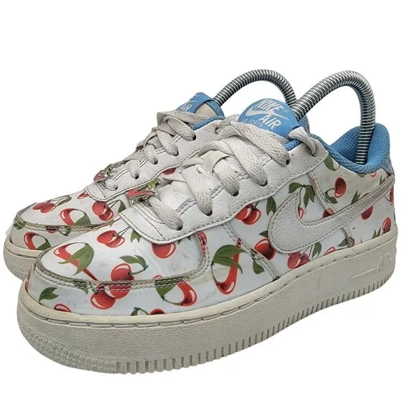 Nike Air Force 1 LV8 Low Cherry White Blue Womens 5.5 - Kids 4 - CJ4094-100