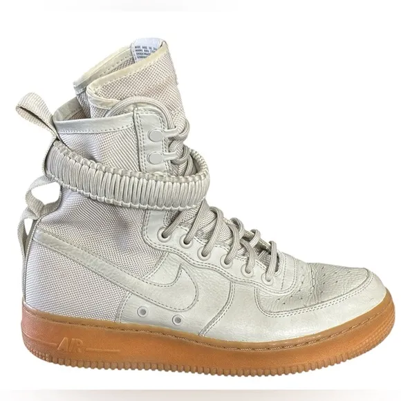 Nike Air Force 1 SF AF1 Special Field Light Bone Shoes Women Size 8.5 High Tops