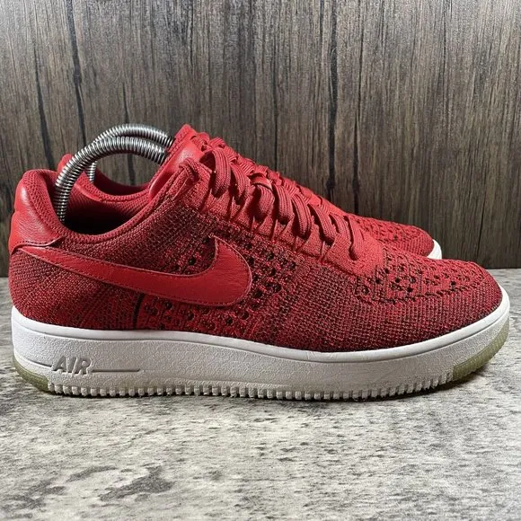 Nike Air Force 1 Ultra Flyknit Low Red Men's Shoes Sneaker Size 9.5 (817419-600)
