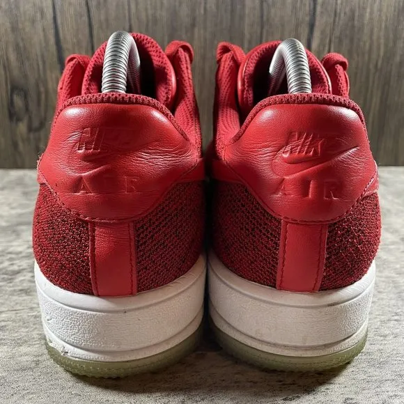 Nike Air Force 1 Ultra Flyknit Low Red Men's Shoes Sneaker Size 9.5 (817419-600)