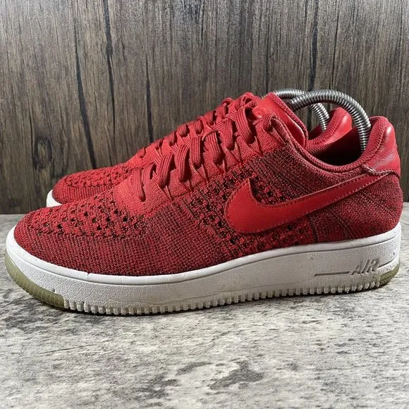 Nike Air Force 1 Ultra Flyknit Low Red Men's Shoes Sneaker Size 9.5 (817419-600)