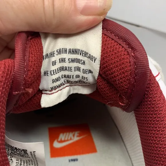 Nike Air Force 1 White leather University Red swoosh sneakers shoes low top 12