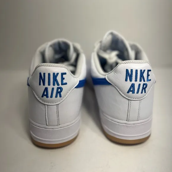 Nike Air Force 1'07 Low Men's Shoes White/Royal Blue DJ3911-101 Used Size 13
