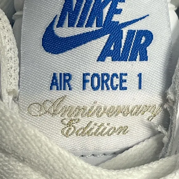 Nike Air Force 1'07 Low Men's Shoes White/Royal Blue DJ3911-101 Used Size 13