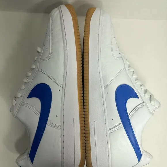Nike Air Force 1'07 Low Men's Shoes White/Royal Blue DJ3911-101 Used Size 13