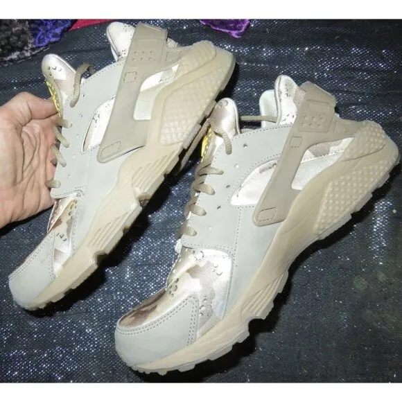 Nike Air Huarache Run Desert Ochre Canteen Camo Low Top Sneakers Kicks AT6156200