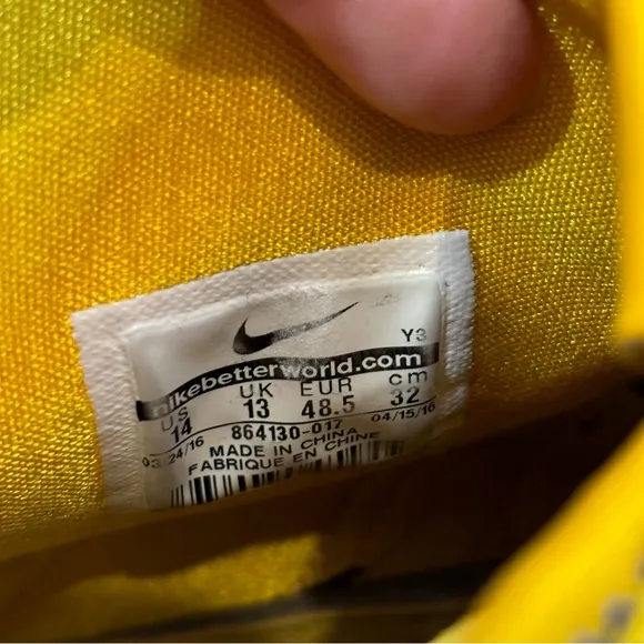 NIKE AIR HYPERREV PE DRAYMOND‎ GREEN WARRIORS sz 14 dunk max zoom gt cut Yellow