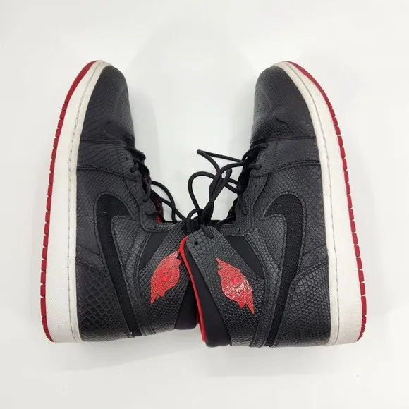 Nike Air Jordan 1 High Nouveau Snakeskin Shoes Men Size 10.5 819176 001