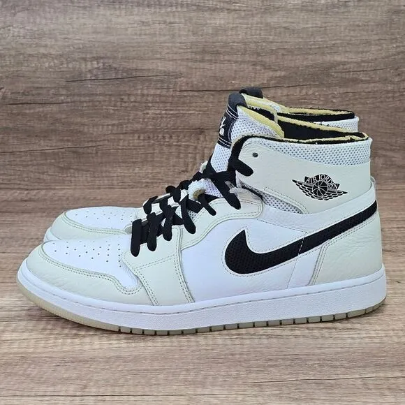 Nike Air Jordan 1 High Zoom Womens's Size 12 White Light Bone Shoes (CT0979-002)