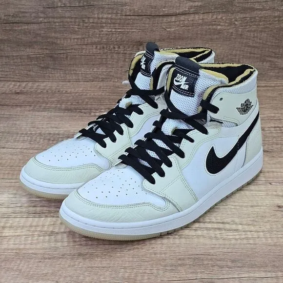 Nike Air Jordan 1 High Zoom Womens's Size 12 White Light Bone Shoes (CT0979-002)