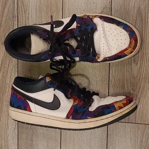 NIKE Air Jordan‎ 1 Low &quot;Nothing But Net&quot; White Obsidian Shoes Sz 11 CZ8659-100