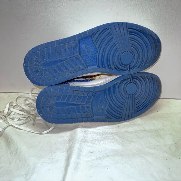 Nike Air Jordan 1 Low Elephant Blue White Shoes 553558-104 Men's Size 11.5