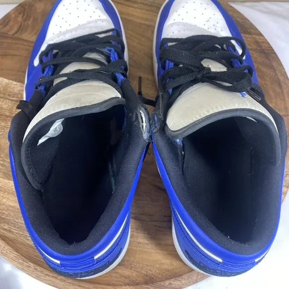 Nike Air Jordan 1 Low Game Royal Mens Blue And White Size 14 Shoes Sneakers