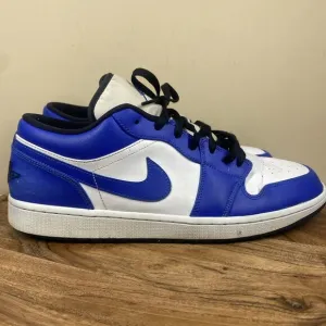 Nike Air Jordan 1 Low Game Royal Mens Blue And White Size 14 Shoes Sneakers