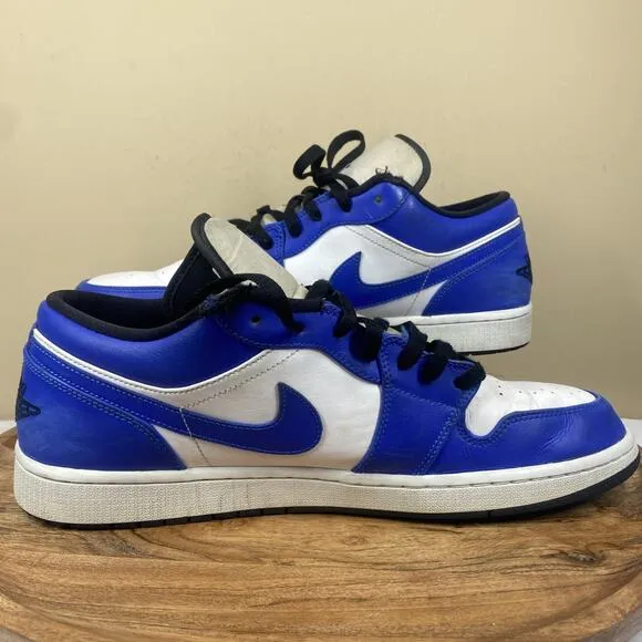 Nike Air Jordan 1 Low Game Royal Mens Blue And White Size 14 Shoes Sneakers