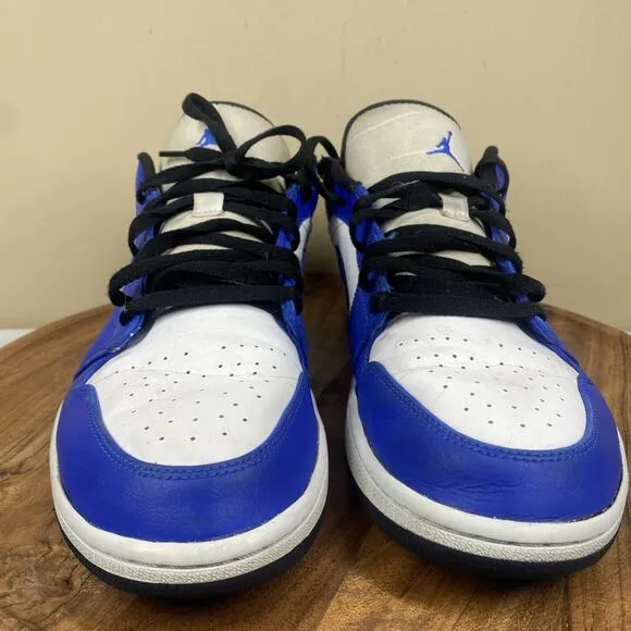 Nike Air Jordan 1 Low Game Royal Mens Blue And White Size 14 Shoes Sneakers