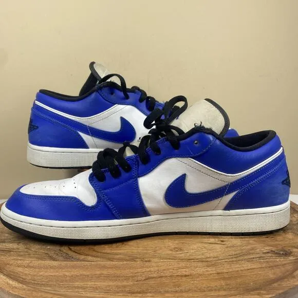 Nike Air Jordan 1 Low Game Royal Mens Blue And White Size 14 Shoes Sneakers