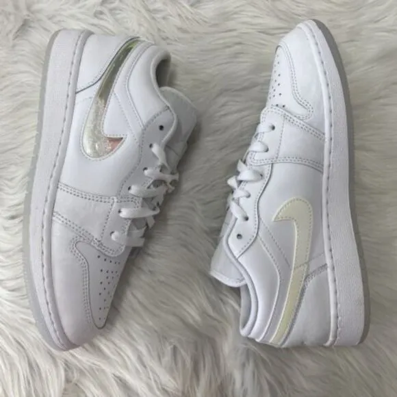 Nike Air Jordan 1 Low SE GS Mens Sportswear Shoes White FQ9112-100 VNDS Size 7