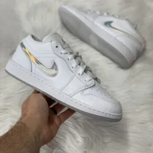 Nike Air Jordan 1 Low SE GS Mens Sportswear Shoes White FQ9112-100 VNDS Size 7