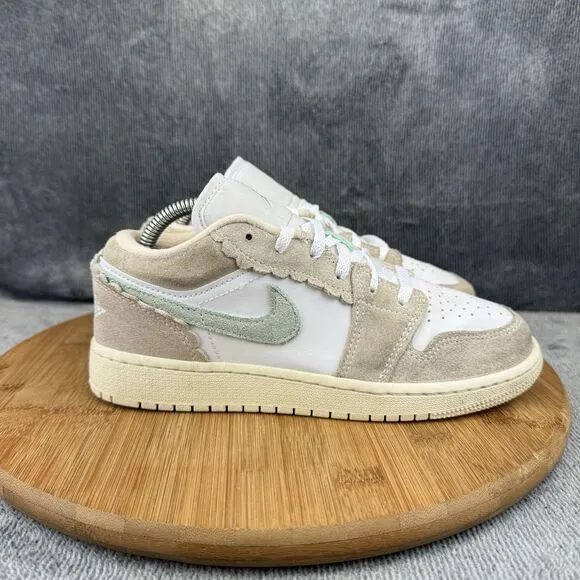Nike Air Jordan 1 Low SE Shoes Boys Size 4Y Guava Ice Jade Ice White DZ5356-800