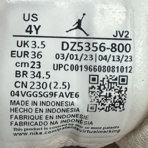 Nike Air Jordan 1 Low SE Shoes Boys Size 4Y Guava Ice Jade Ice White DZ5356-800