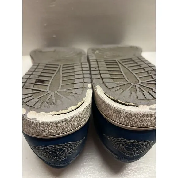 Nike‎ Air Jordan 1 Low 'True Blue Cement' Shoes Sneakers 553558-412 Men's Sz 15