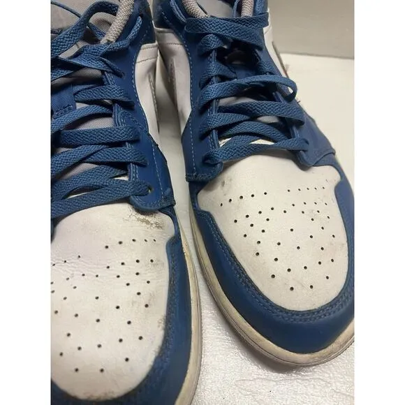 Nike‎ Air Jordan 1 Low 'True Blue Cement' Shoes Sneakers 553558-412 Men's Sz 15