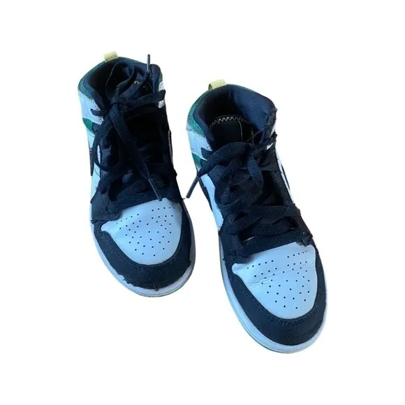 Nike Air Jordan 1 Mid BQ6932-101 'Oakland' Retro Shoes Youth Size 1