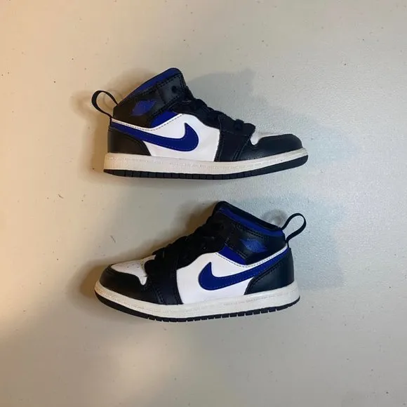 Nike Air Jordan 1 Mid Royal Racer Blue 640735-140 Toddler Baby Sneakers Shoes 9C