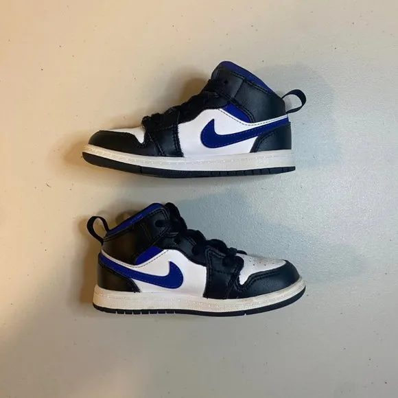 Nike Air Jordan 1 Mid Royal Racer Blue 640735-140 Toddler Baby Sneakers Shoes 9C