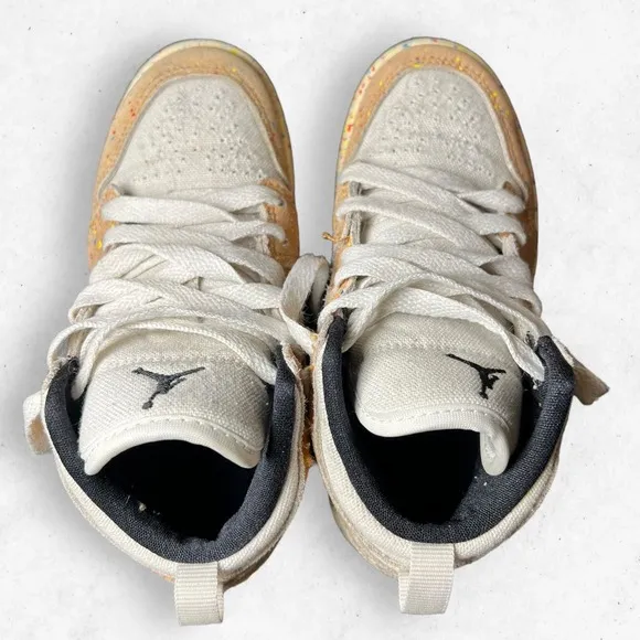 Nike Air Jordan 1 Mid SE Brushstroke (PS)‎ Paint Splatter Youth 11C DA8007-100