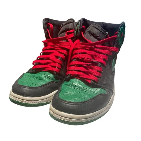 Nike Air Jordan 1 Retro High OG Pine Green Black 2.0 555088-030 MEN'S SIZE 9.5