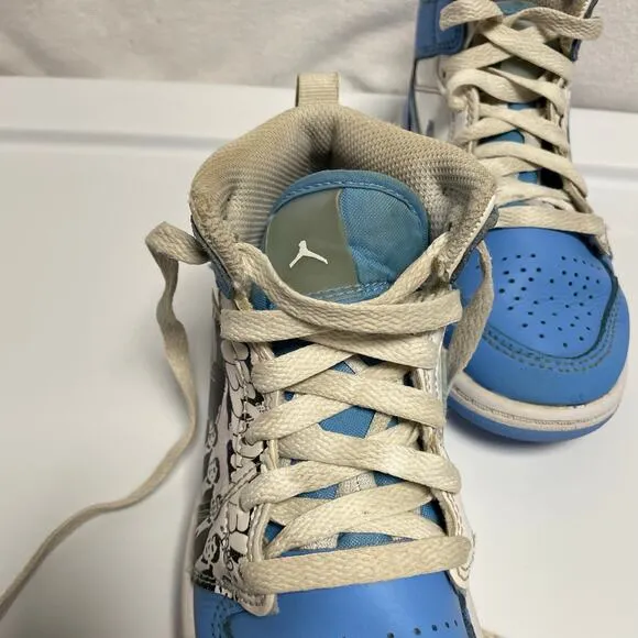 Nike Air Jordan 12 Children light blue game winner high top sneakers DR6493-100