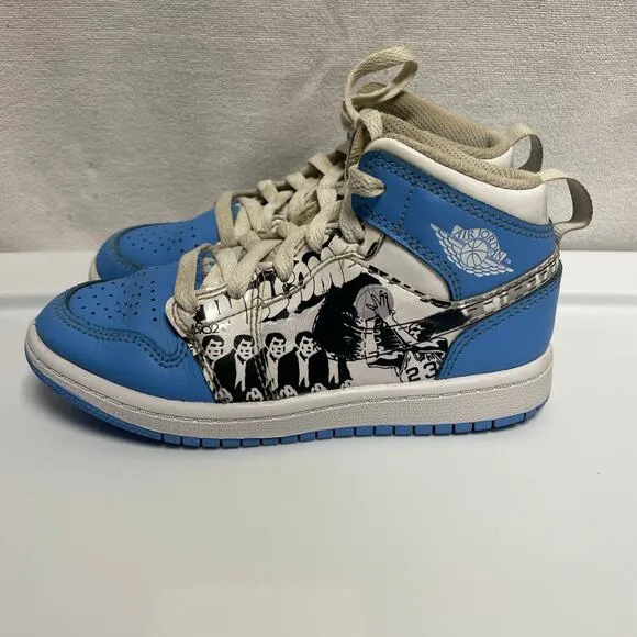 Nike Air Jordan 12 Children light blue game winner high top sneakers DR6493-100