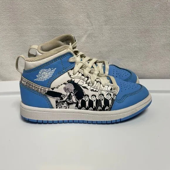 Nike Air Jordan 12 Children light blue game winner high top sneakers DR6493-100