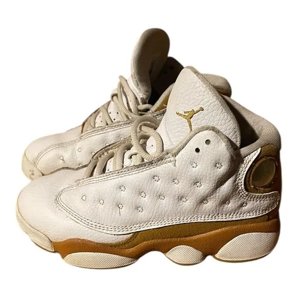 Nike Air Jordan 13 Retro White Wheat Boys Size 13 C