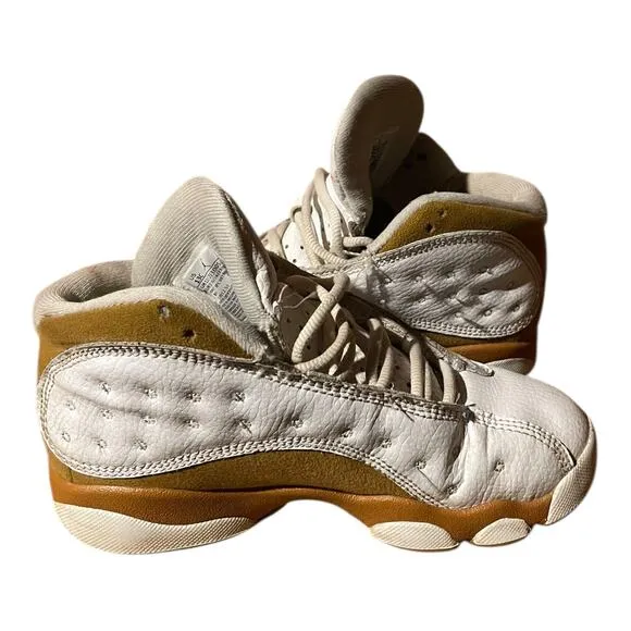 Nike Air Jordan 13 Retro White Wheat Boys Size 13 C