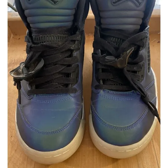Nike Air Jordan 5 Retro Oil Grey Sneakers Womens Size 8.5 High Top CD2722-001