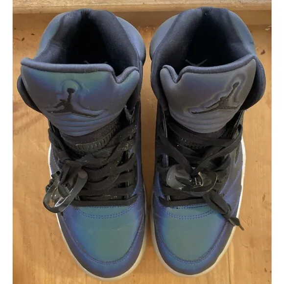 Nike Air Jordan 5 Retro Oil Grey Sneakers Womens Size 8.5 High Top CD2722-001