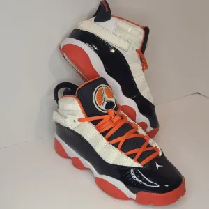 Nike Air Jordan 6 Rings Youth (4.5Y) Shoes White Black Team Orange DV1345-108