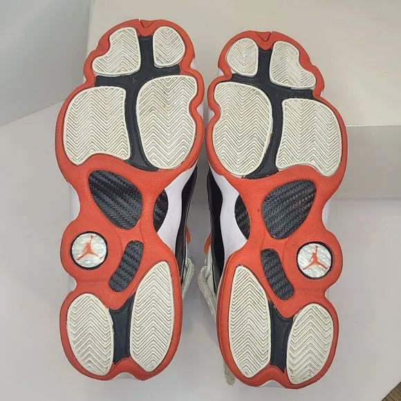 Nike Air Jordan 6 Rings Youth (4.5Y) Shoes White Black Team Orange DV1345-108