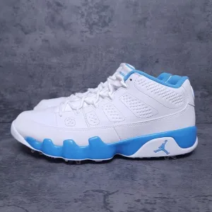 NIKE Air Jordan 9 Low Golf Shoes Mens 11 University Blue UNC White Nby