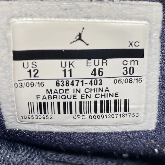 Nike Air Jordan AJKO Retro OG Obsidian Blue High Shoes 638471-403 Mens Size 12