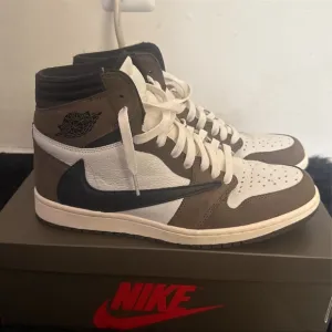 Nike Air Jordan High-Top Sneakers - Brown and White