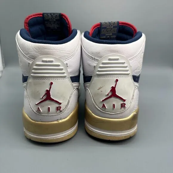 Nike Air Jordan Legacy 312 Men 10 White Athletic Shoes Lace-Up High Top Sneakers