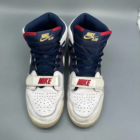 Nike Air Jordan Legacy 312 Men 10 White Athletic Shoes Lace-Up High Top Sneakers