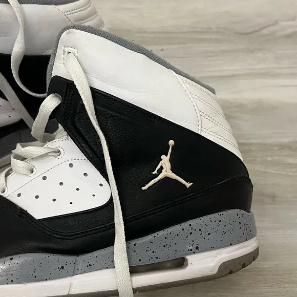 Nike Air Jordan Mens SC-1 White Black 538698-104 High-Top Sneakers Shoes