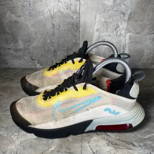 Nike Air Max 2090 White Yellow Aqua Kids Shoes - Size: 5y