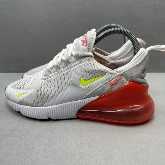 Nike Air Max 270 Womens Size 6.5 Shoes White/Crimson Athletic Running Sneakers